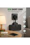 Multi Plug Extension with Flexible Plug, 3 Way 3 USB Plug Adaptor, Individual Switched Socket Extens - 3