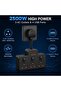 Multi Plug Extension with Flexible Plug, 3 Way 3 USB Plug Adaptor, Individual Switched Socket Extens - 2