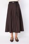 Belted Belted Midi Skirt with Pile Detail - 3