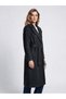 Women's Double-Breasted Belted Long Coat with Wide Turn-Down Collar - 3