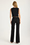 Wide Leg Side Zipper Pants - 5