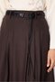 Belted Belted Midi Skirt with Pile Detail - 5
