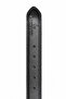 Men's genuine leather 4.5 cm classic and denim belt with metal buckle black - 4