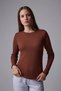 Women's Crew Neck Long Sleeve Basic T-Shirt Set of 2 - 6