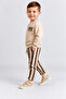 Boy's Great New Day Printed Sweatshirt and Striped Sweatpants 2-Piece Set Ak124 - 4