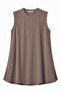 Chiffon Detailed Zero Sleeve Tunic Dark Mink