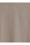 Özmarka New Season Beige Crew Neck Men's Sweatshirt - 5