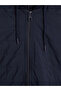 Ozmarka New Season Navy Blue Hooded Men's Zippered Sweatshirt - 6