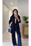 Noris Navy Blue Knit Detailed Knitwear Pants Set - 3