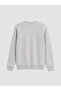 Özmarka New Season Gray Crew Neck Men's Thick Sweatshirt - 8