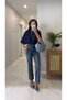 Nutre Dark Tone Snow Wash Boy Fit Cut-Leg Jeans - 5