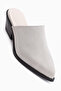 Teresa Genuine Leather Beige Heeled Women's Slippers