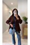 Golle Kahve Reklan Sleeve Suede Belted Jacket - 4