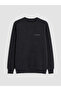 Peak New Season Anthracite Crew Neck Printed Men's Sweatshirt - 4