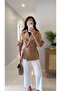 Golle Beige Reklan Sleeve Suede Belted Jacket - 4