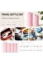 5 Pcs Travel Cream Dispenser Bottles Set, Containers Leak Proof Refillable Squeezable Travel Accesso - 3