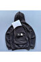 Men's 3 Thread Yarn Hooded Sweatshirt with Full Zipper and Back Pocket Detail - Black - 2