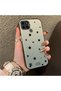 Realme C25Y/C21Y Compatible Edge Striped Black Star Pattern Protective Case Acrylic Hard Back Silicon Edge - 2