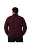 Men's Large Size Burgundy Zippered Stand Collar Cotton Sweater 3Xl-4Xl-5Xl-6Xl - 3