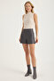 Sequined Side Zipper Shorts - 2