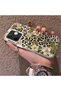 Oppo A5 Pro 4G/5G Compatible Aesthetic Floral-Leopard Pattern Case Acrylic Hard Back Silicon Edge - 3