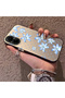 Realme C67 4g Compatible Acrylic Hard Back Panel with Silicone Edges Blue Flower Printed Phone Case - 3