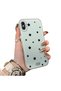 iPhone X/Xs Compatible Edge Striped Black Star Pattern Protective Case Acrylic Hard Back Silicon Edge