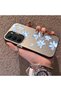 Realme C75 4g Compatible Acrylic Hard Back Panel with Silicone Edges Blue Flower Printed Phone Case - 3
