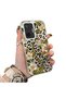 Xiaomi Poco F7 Compatible Aesthetic Floral-Leopard Pattern Case Acrylic Hard Back Silicone Edge