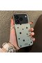 iPhone 17 Pro Compatible Edge Striped Black Star Pattern Protective Case Acrylic Hard Back Silicone Edge - 2