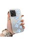 Blue Flower Printed Phone Case for Xiaomi Mi 13t Pro/Mi 13t Compatible Acrylic Hard Back Panel with Silicone Edges