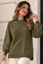 Patterned Knitwear Sweater K6059 Khaki - 3