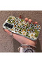 Samsung Galaxy A14 4G/5G Compatible Aesthetic Flower-Leopard Pattern Case Acrylic Hard Back Silicone Edge - 3