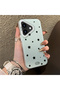 iPhone 16 Compatible Edge Striped Black Star Pattern Protective Case Acrylic Hard Back Silicone Edge - 2