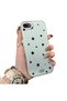 iPhone 7/8/Se 2020 2022 Compatible Edge Striped Black Star Pattern Protective Case Acrylic Hard Back Silicon Edge
