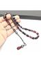 Capsule Cut Cherry Transparent Maroon Fire Amber Prayer Beads - 2