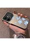 Blue Flower Printed Phone Case for Tecno Pova 6/Pova 6 Pro 5g Compatible Acrylic Hard Back Panel with Silicone Edges - 3