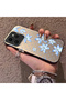 Tecno Spark 40 Compatible Acrylic Hard Back Panel with Silicone Edges Blue Flower Printed Phone Case - 3