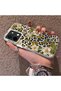 Vivo Y28 4g Compatible Aesthetic Floral-Leopard Pattern Case Acrylic Hard Back Silicone Edge - 3