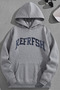 Unisex 3 Thread Cotton Gray Refresh Print Loose Fit Sweatshirt Hoodie