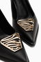 Danya Genuine Leather Black Buckle Women's Heeled Shoes - 4