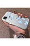 Xiaomi Poco C31 Compatible Acrylic Hard Back Panel with Silicone Edges Blue Flower Printed Phone Case - 3