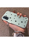 Oppo A54S Compatible Edge Striped Black Star Pattern Protective Case Acrylic Hard Back Silicone Edge - 3