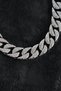 Cuba Gourmet Men's Necklace with Silver Brass Zircon for Maintained Man