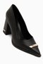 Carissa Black Buckle Women's Heeled Shoes