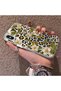 iPhone XS Max Compatible Aesthetic Floral-Leopard Pattern Case Acrylic Hard Back Silicone Edge - 3