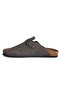 Men's Leather Sabo Slippers 215031 Anthracite - 4