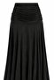 Black Draped Waist Asymmetrical Skirt - 2Y3366 - 2