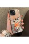 حافظة متوافقة مع هاتف iPhone 13 Mini بنمط رسوم متحركة على شكل ثعلب نيك، مصنوعة من الأكريليك الصلب وحافة من السيليكون - 2