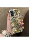 Samsung Galaxy A33 Compatible Aesthetic Floral-Leopard Pattern Case Acrylic Hard Back Silicone Edge - 2